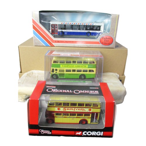 32 - A job lot of 6 Diecast model buses. Including Gilbow EFE & Corgi.