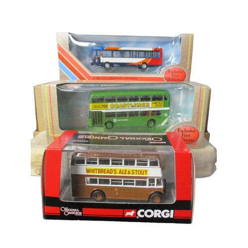 34 - 6 Corgi & Gilbow Diecast model buses.