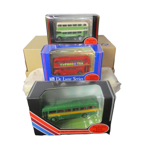 36 - A collection of 6 Diecast model buses. Gilbow EFE, including De Luxe editions.