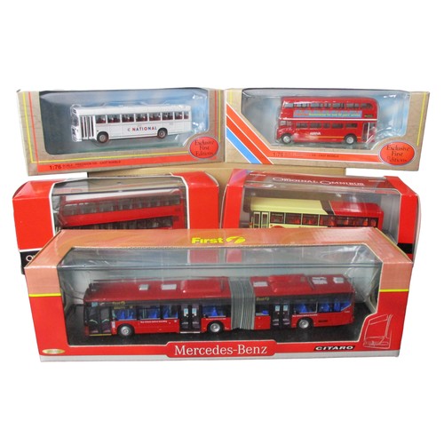 41 - A job lot of Diecast model buses. 1:76 scale.