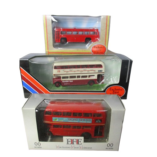 43 - A collection of Six boxed model Diecast buses. 1:76 scale.