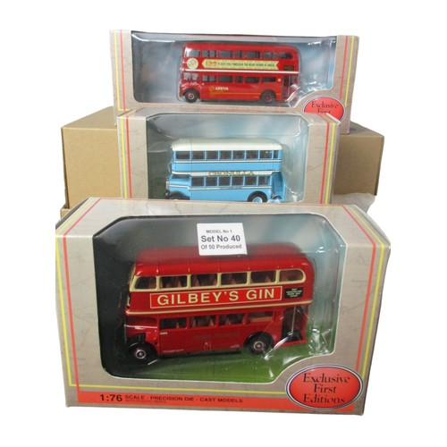 44 - Job lot of boxed Diecast model buses.