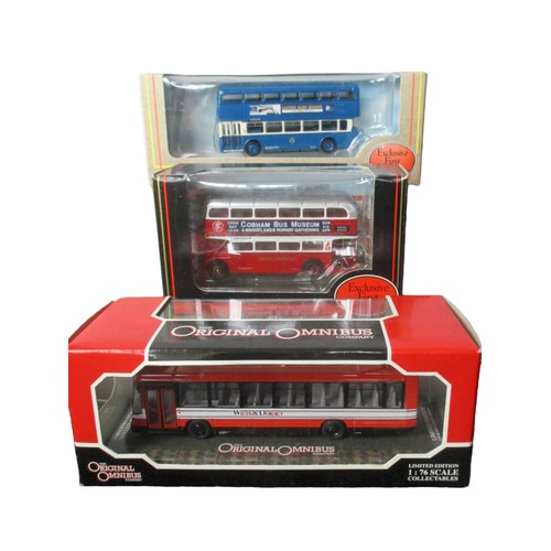 46 - Boxed collection of six Diecast model buses. 1:76 scale.