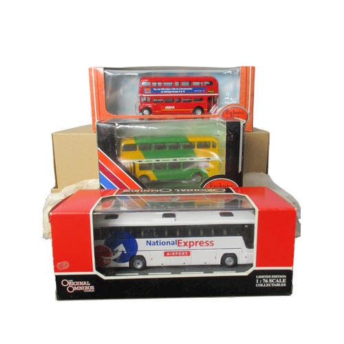 46 - Boxed collection of six Diecast model buses. 1:76 scale.