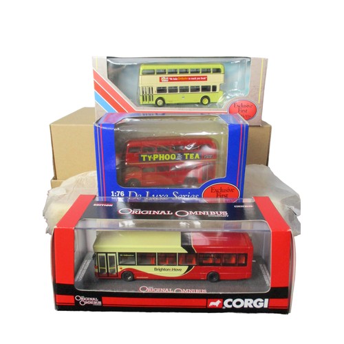 47 - A collection of Six boxed diecast model buses. 1:76 scale.