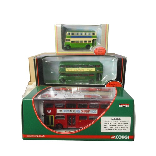 47 - A collection of Six boxed diecast model buses. 1:76 scale.