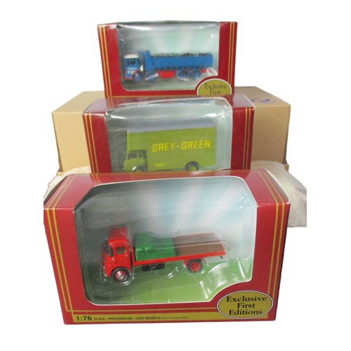 52 - 1:76 scale Boxed model diecast lorries.