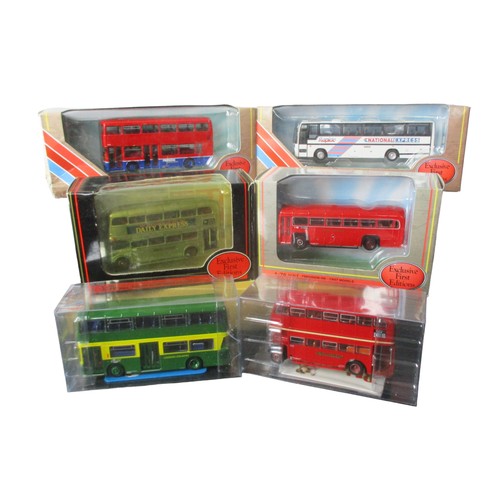 63 - Six Diecast model buses.1:76 scale.