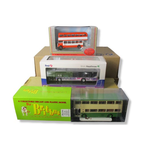 64 - A collection of Six Diecast model buses.1:76 scale.