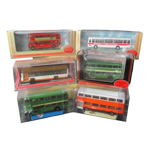 65 - A collection of Six Diecast model buses.1:76 scale.