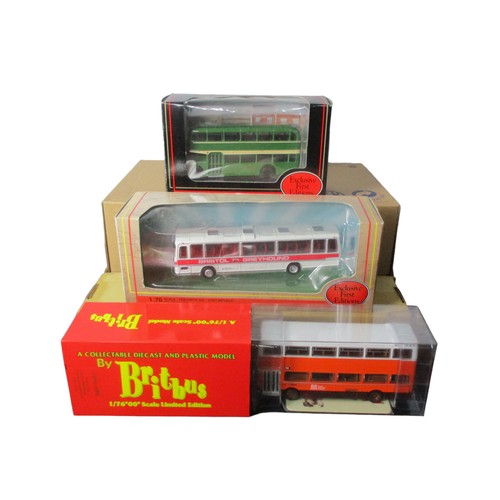 65 - A collection of Six Diecast model buses.1:76 scale.