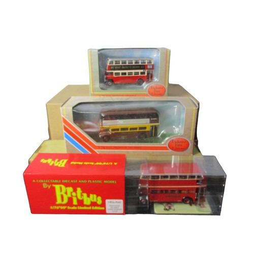 66 - A collection of Six Diecast model buses.1:76 scale.