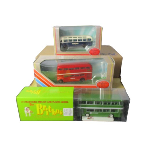 66 - A collection of Six Diecast model buses.1:76 scale.