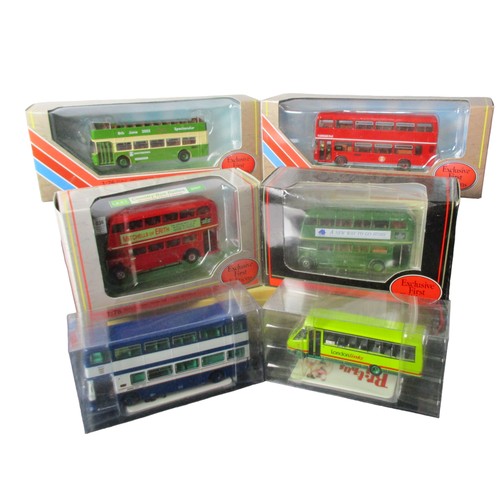 67 - A collection of Six Diecast model buses.1:76 scale.