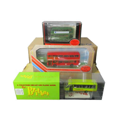 67 - A collection of Six Diecast model buses.1:76 scale.