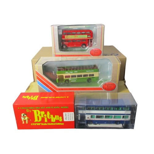 67 - A collection of Six Diecast model buses.1:76 scale.