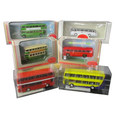 68 - A collection of Six Diecast model buses.1:76 scale.