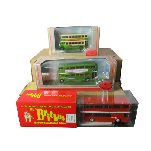 68 - A collection of Six Diecast model buses.1:76 scale.