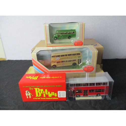 69 - A collection of Six Diecast model buses.1:76 scale.