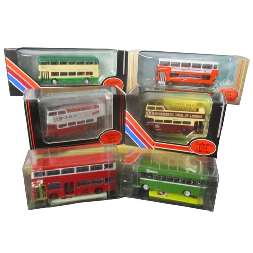 70 - A collection of Six Diecast model buses.1:76 scale.