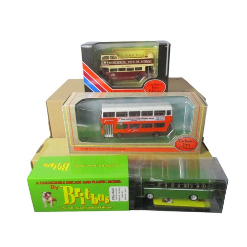 70 - A collection of Six Diecast model buses.1:76 scale.