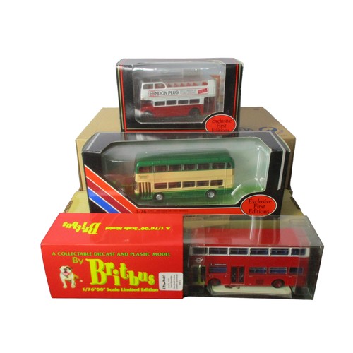 70 - A collection of Six Diecast model buses.1:76 scale.