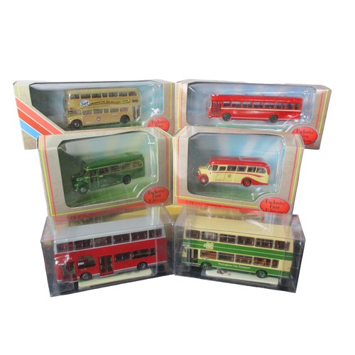 74 - A job lot of boxed model Diecast buses. 1:76 scale.