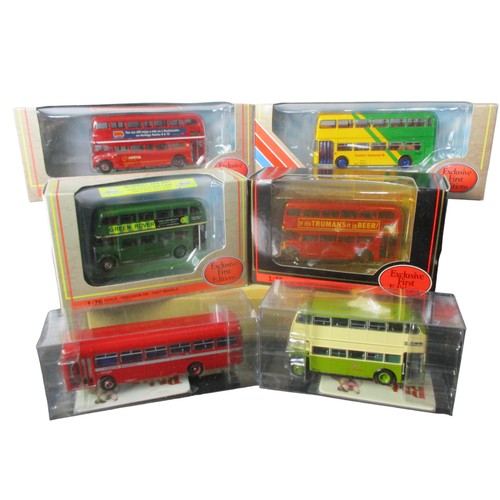 75 - A job lot of boxed model Diecast buses. 1:76 scale.