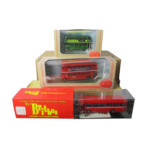 75 - A job lot of boxed model Diecast buses. 1:76 scale.