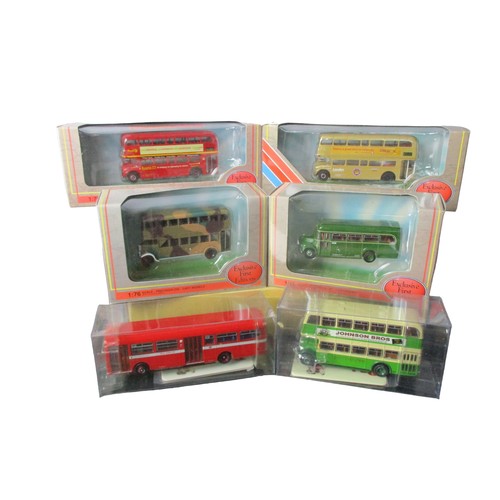 78 - A collection of six boxed Diecast model buses.