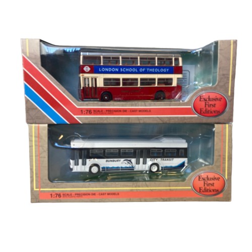 29 - A collection of 6 Diecast model buses. 1:76 scale.