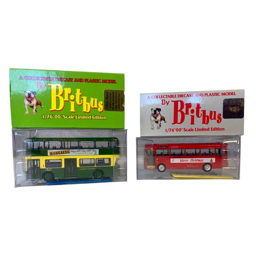 49 - A collection of boxed diecast model buses. 1:76 scale.