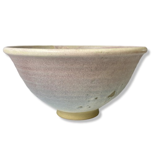 75 - A large glazed studio pottery fruit bowl together with a smaller pottery bowl.
Largest - 13.5 x 24 c... 