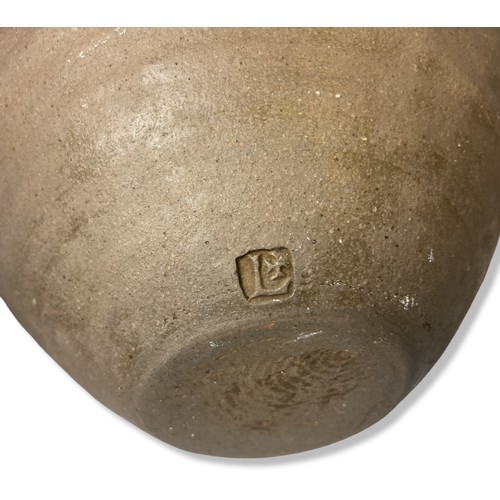 75 - A large glazed studio pottery fruit bowl together with a smaller pottery bowl.
Largest - 13.5 x 24 c... 