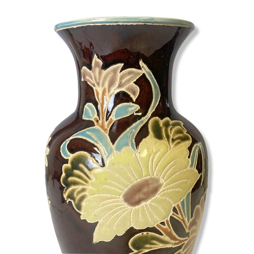 209 - A vintage Chinese floral painted vase.
38cm tall