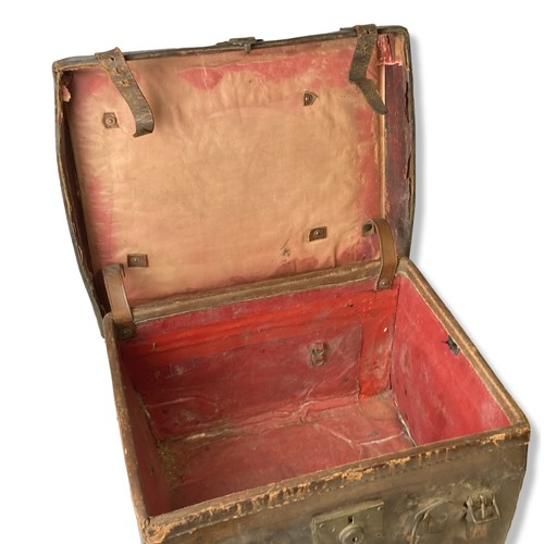 327 - A Victorian Leather military trunk with 'Field Marshall HRH The Duke of Connaught'. The third son of... 