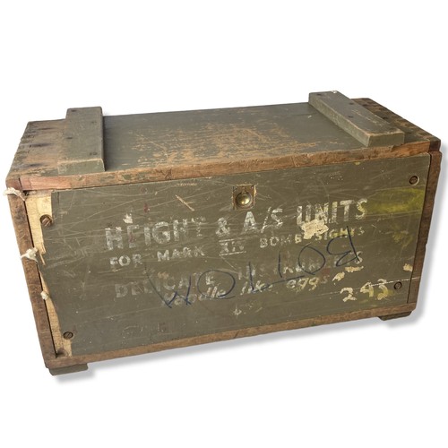 329 - A RAF WWII mark XIV Bomb sight wooden box.