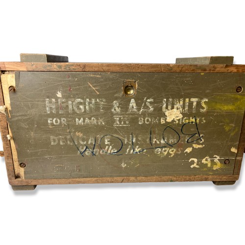 329 - A RAF WWII mark XIV Bomb sight wooden box.