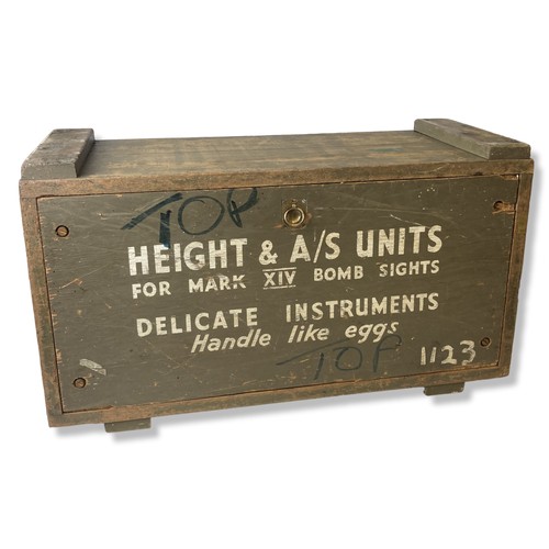 329 - A RAF WWII mark XIV Bomb sight wooden box.