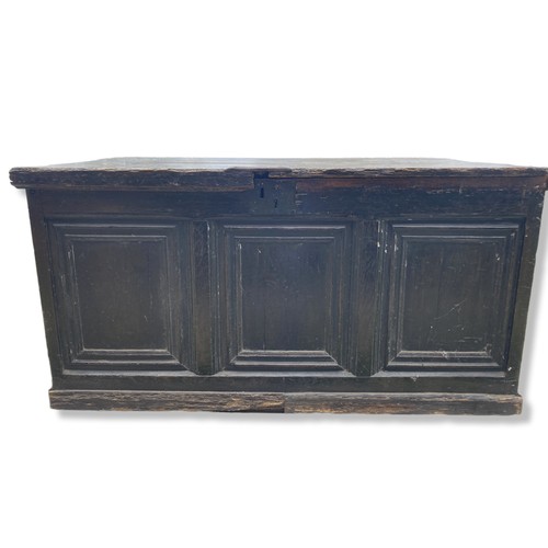 289 - An 18th-century Georgian Oak panelled Coffer / blanket Box. 
101 x 52 x58cm