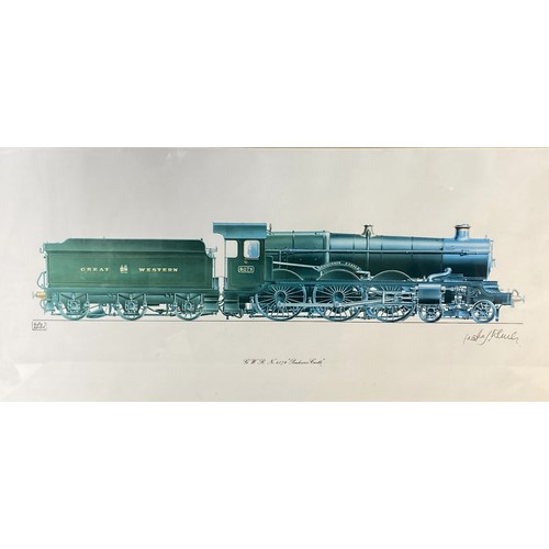 370 - A Geoffrey Wheeler (1929-1995) colour print of G.W.R No. 4079