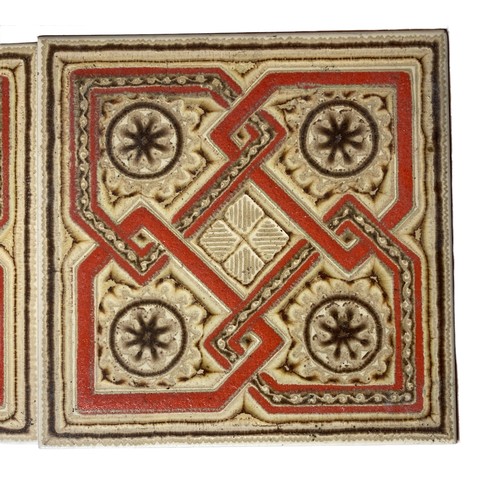 401 - 12 pieces Italian Ceramic tiles. Including four hand-painted feature set. 
20 x 20 cm