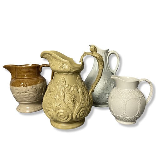 143 - A Collection of 19th-century pottery jugs. Including a Ridgway 