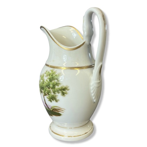 146 - 19th Century French Empire porcelain vase together with a similar period hand-painted jug.
Vase - 22... 