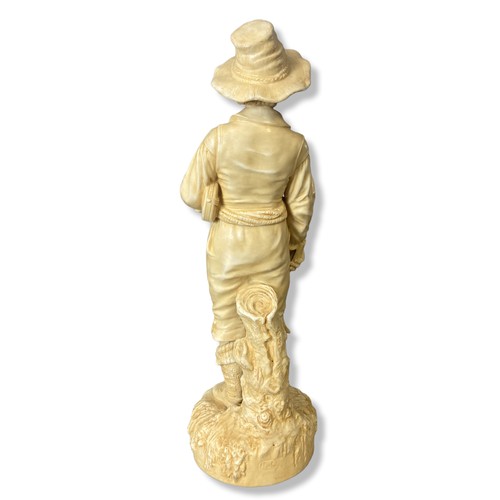 148 - Large Victorian Robinson & Leadbetter blush tinted figure of violin player.
43cm Tall.