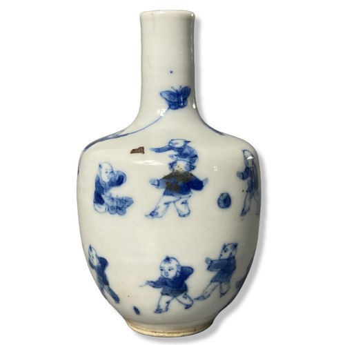 237 - Chinese porcelain miniature bottle vase. Painted in the 