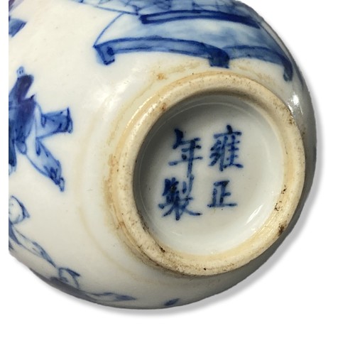 237 - Chinese porcelain miniature bottle vase. Painted in the 