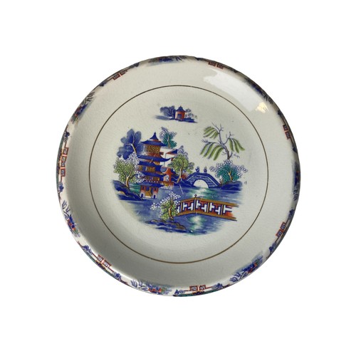 175 - A collection of 1930's Burgess Ware Dinner wares. Including platters, Tureens, stand and cakes plate... 