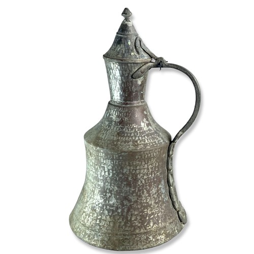 269A - A large 19th-Century Middle Eastern Tinned Copper Water Jug/ Pitcher. Mamaluke style. With metal mou... 