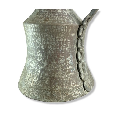 269A - A large 19th-Century Middle Eastern Tinned Copper Water Jug/ Pitcher. Mamaluke style. With metal mou... 